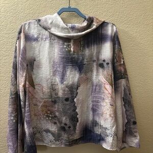 Abstract Multicolor Long Sleeve Top